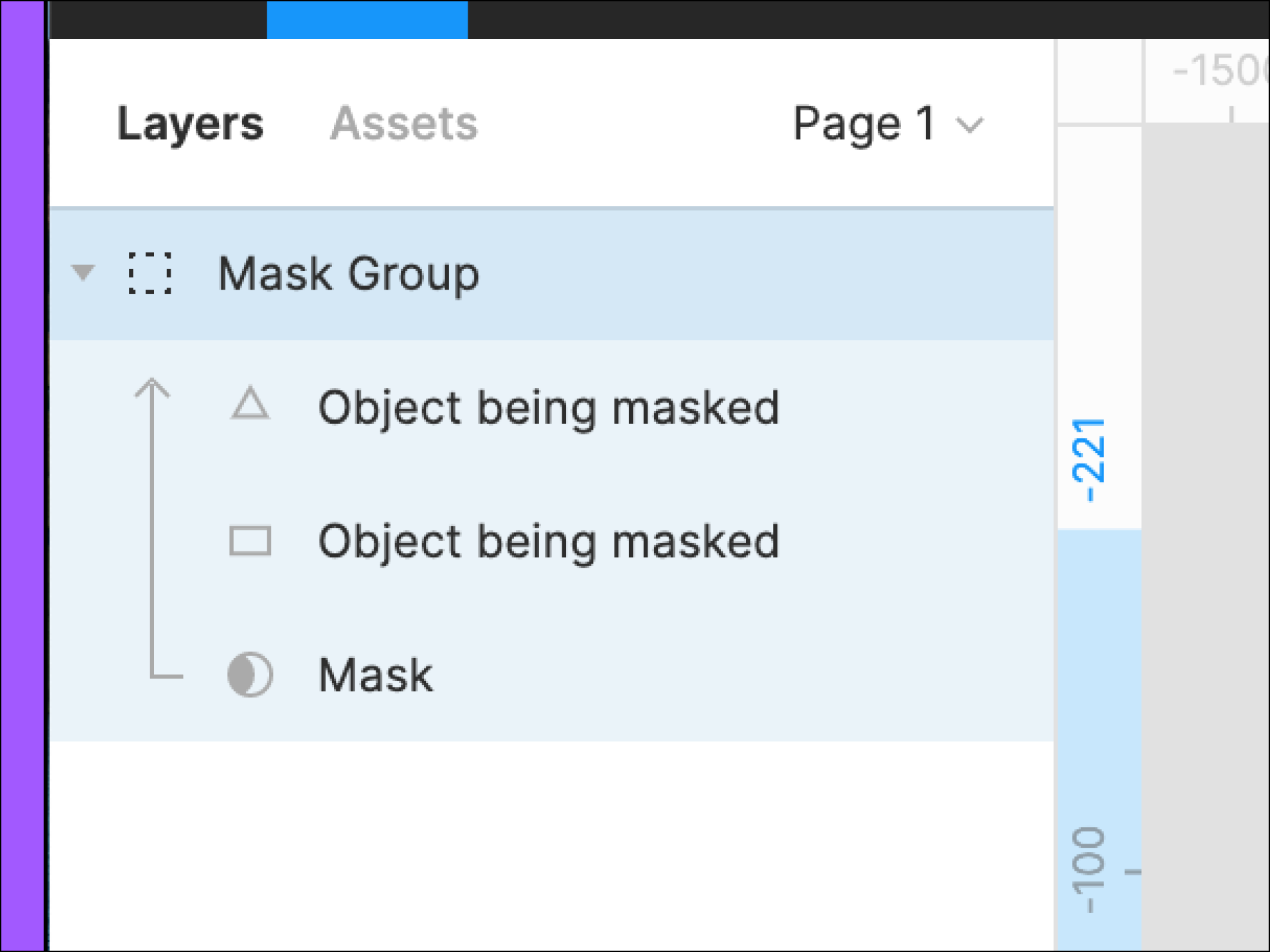 mask object in layers panel