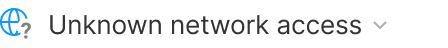 example of expandable label for unknown network access