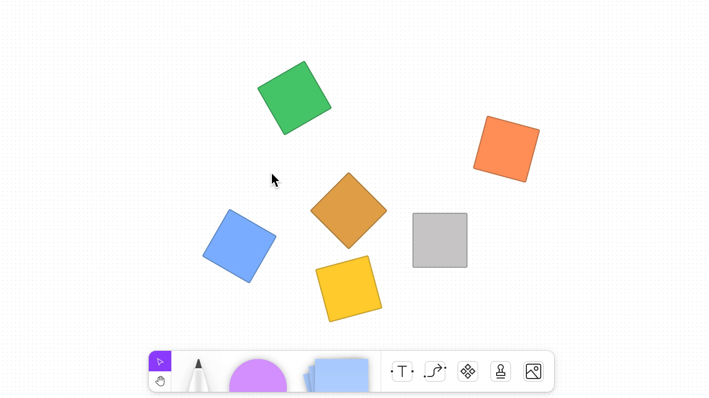 Objects being grouped