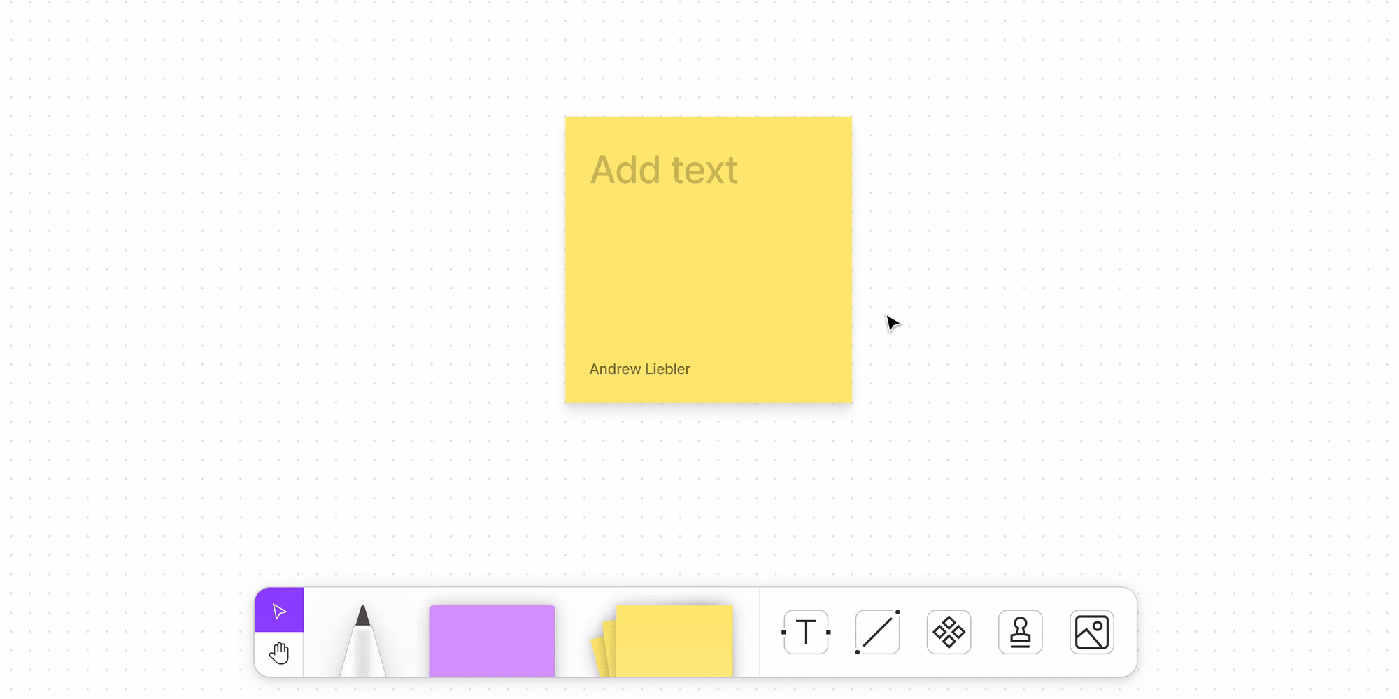 A demonstration of a sticky note automatically growing vertically as text becomes too long.