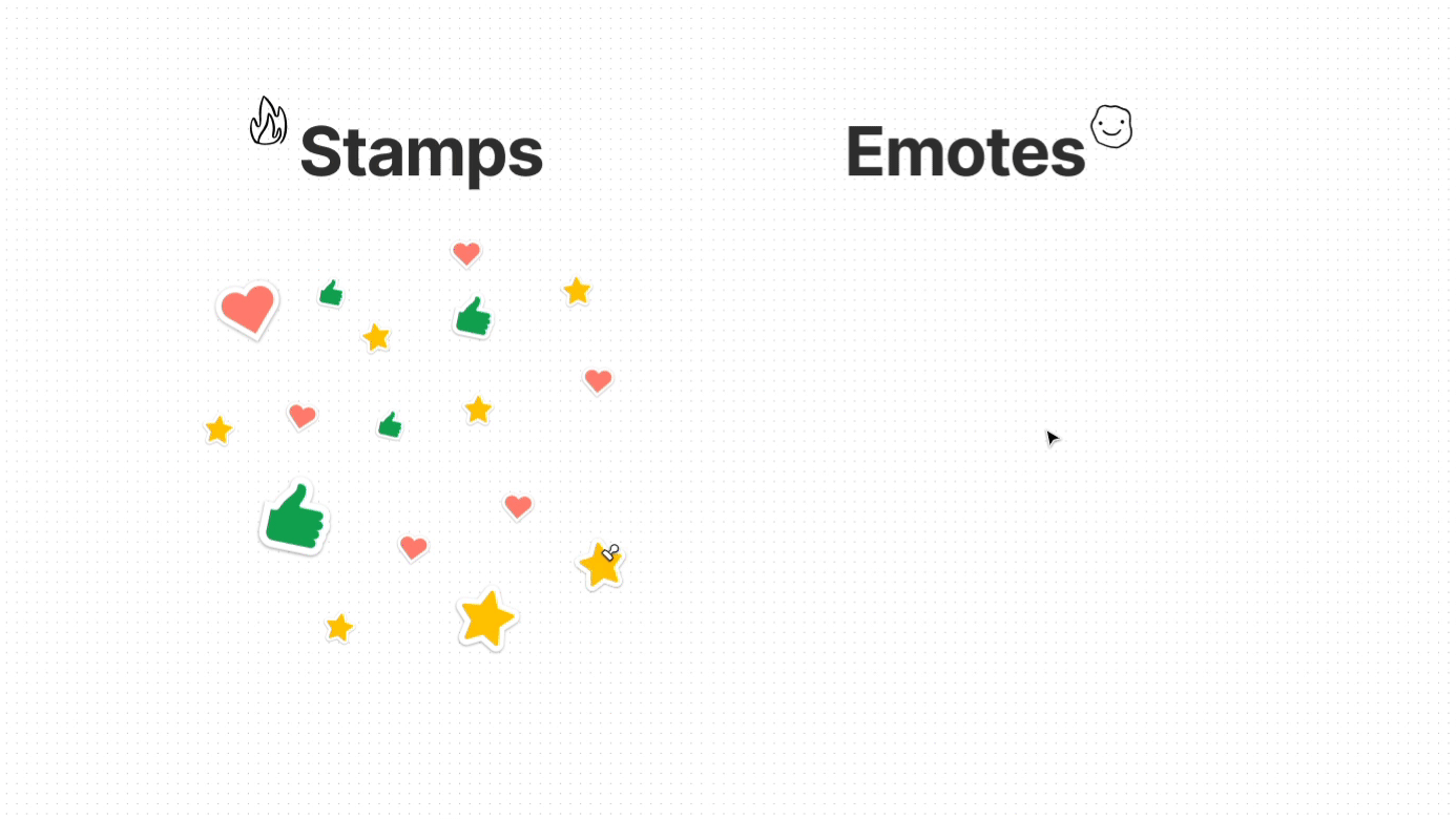 stamps vs emotes in action
