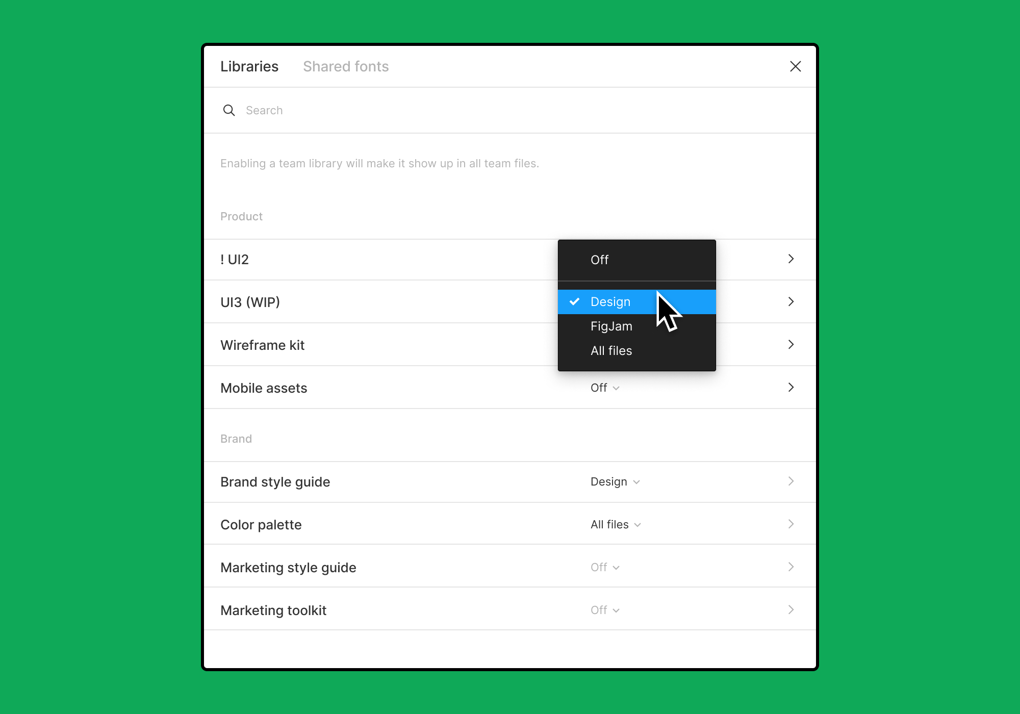 Manage libraries in teams Figma Learn Help Center