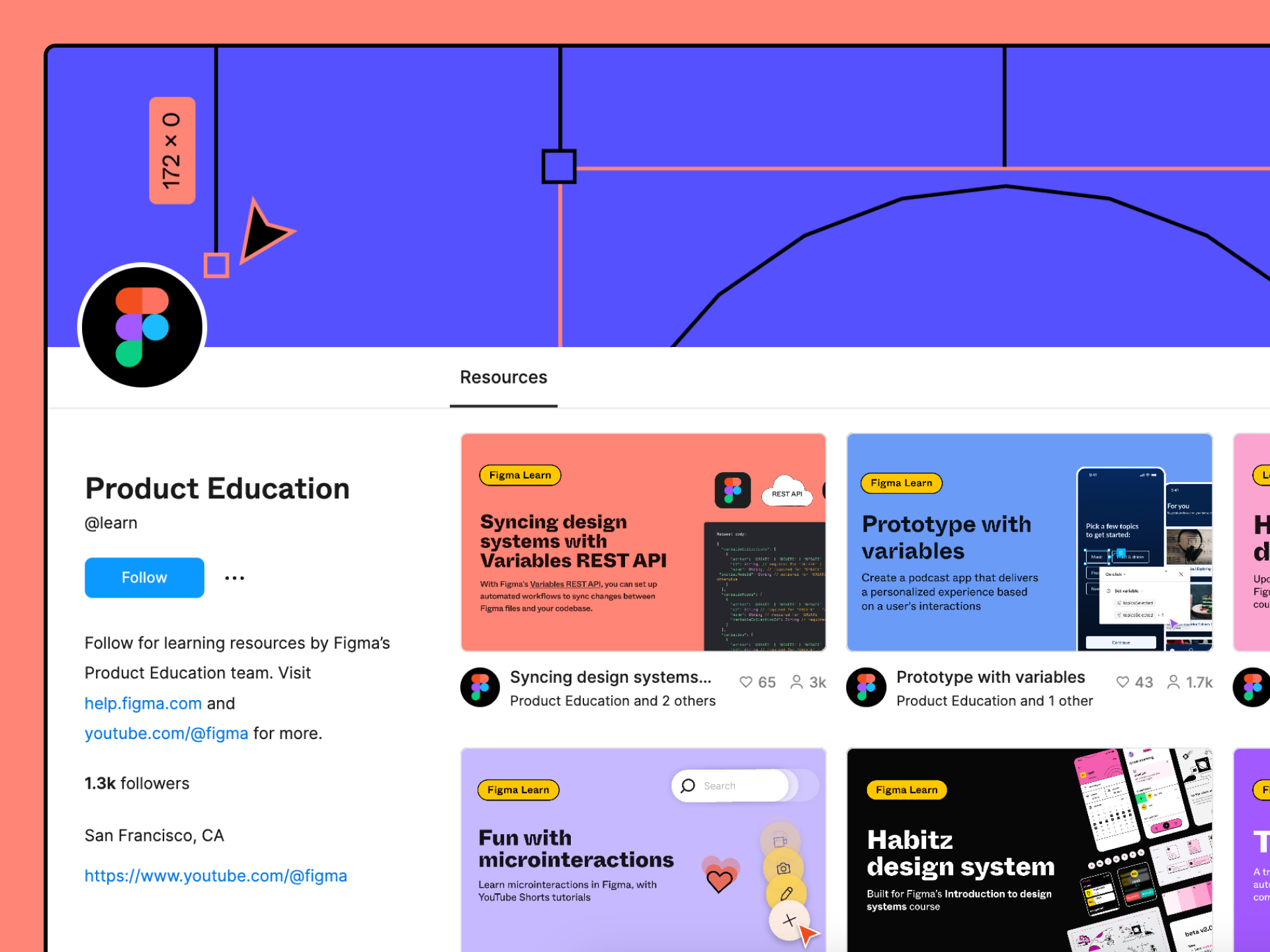 The Product Education team’s Community profile page.
