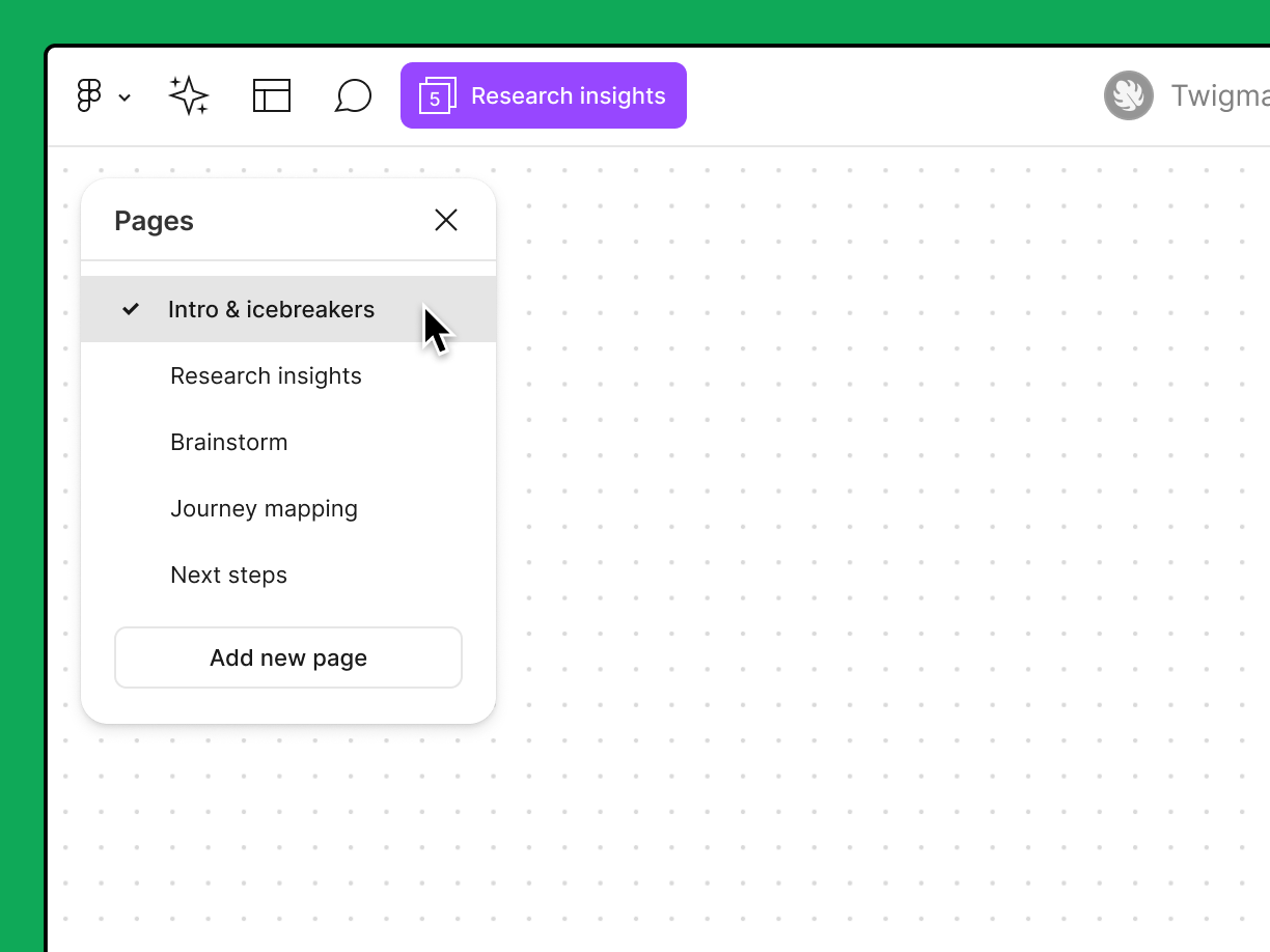 Create And Manage Pages In FigJam – Figma Learn - Help Center