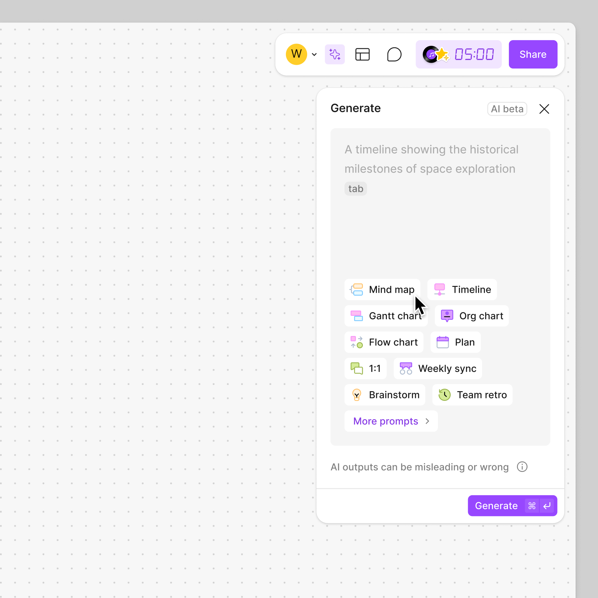 FigJam AI panel in right sidebar with option to generate mind map.png