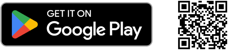 Bouton Google Play Store et code QR