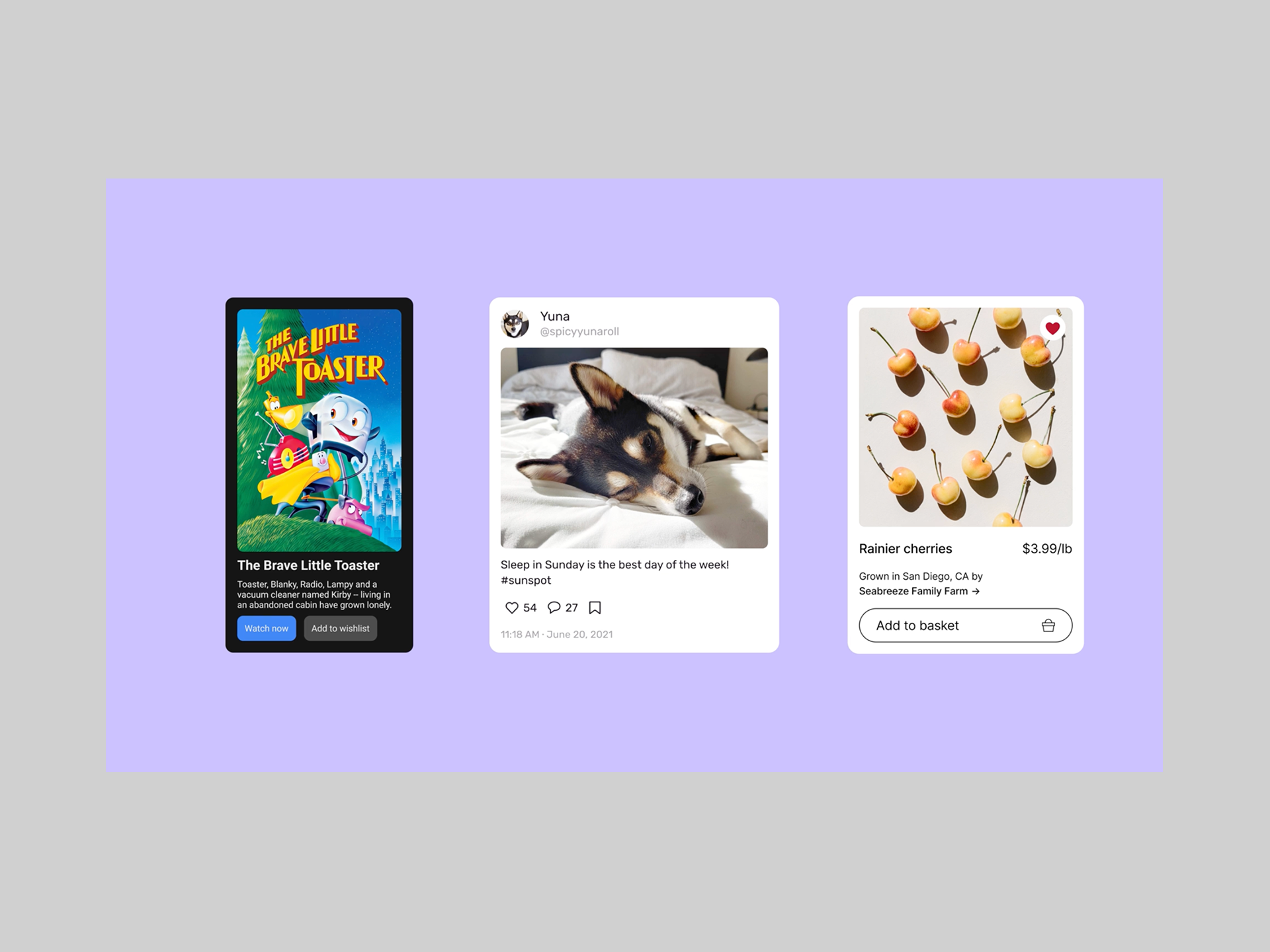 Examples of cards