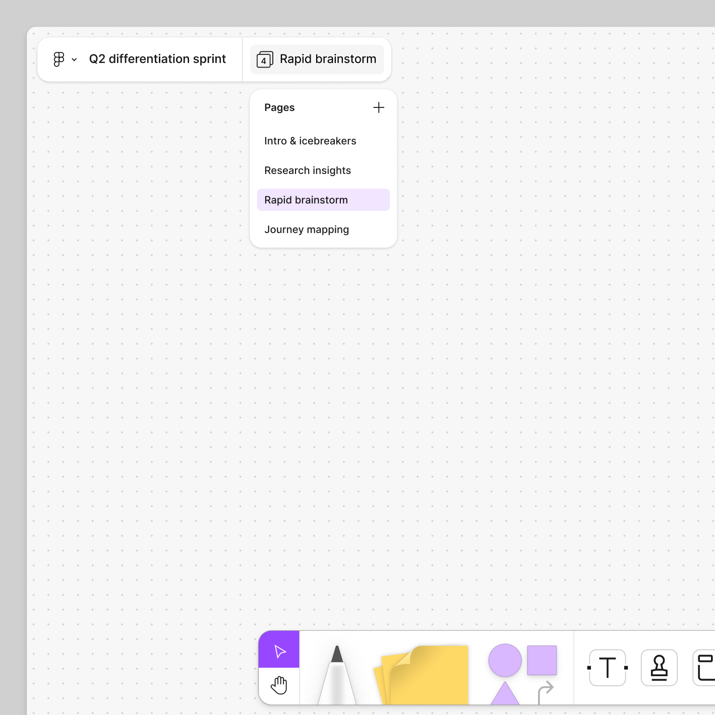Page list in a FigJam file in new design.png