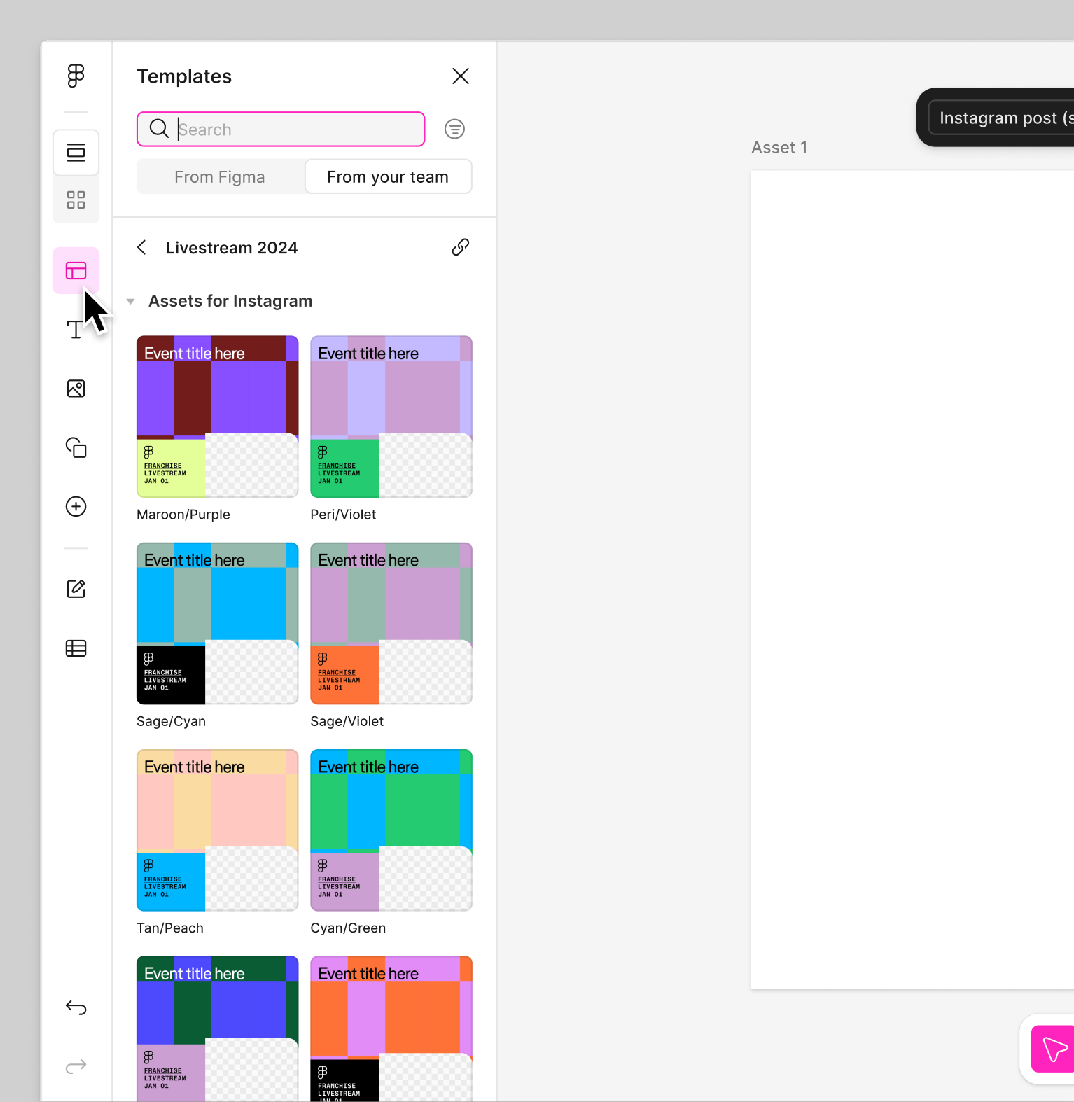 View of the left navigation bar in Figma Buzz.png