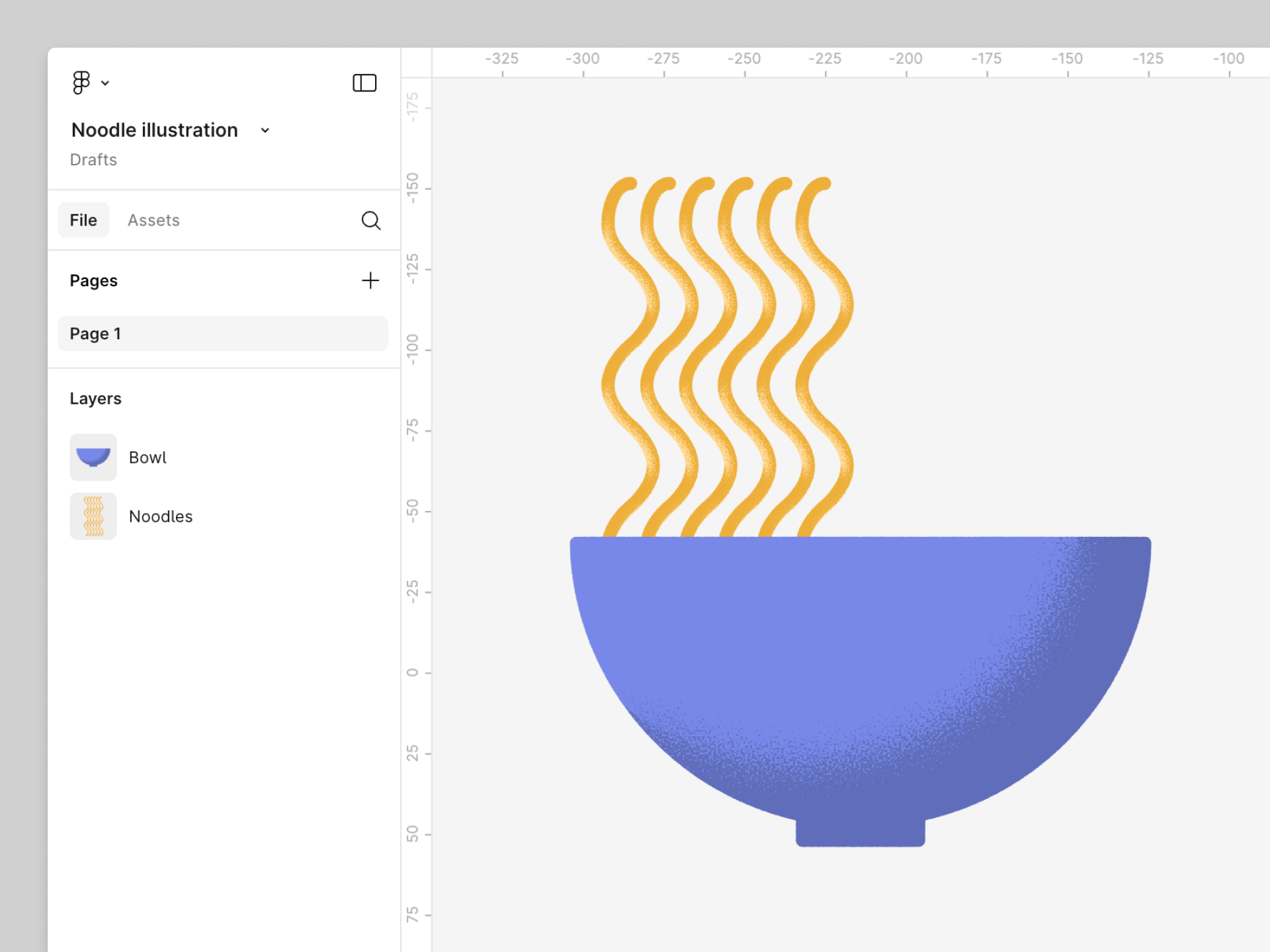 Place the noodles in the bowl