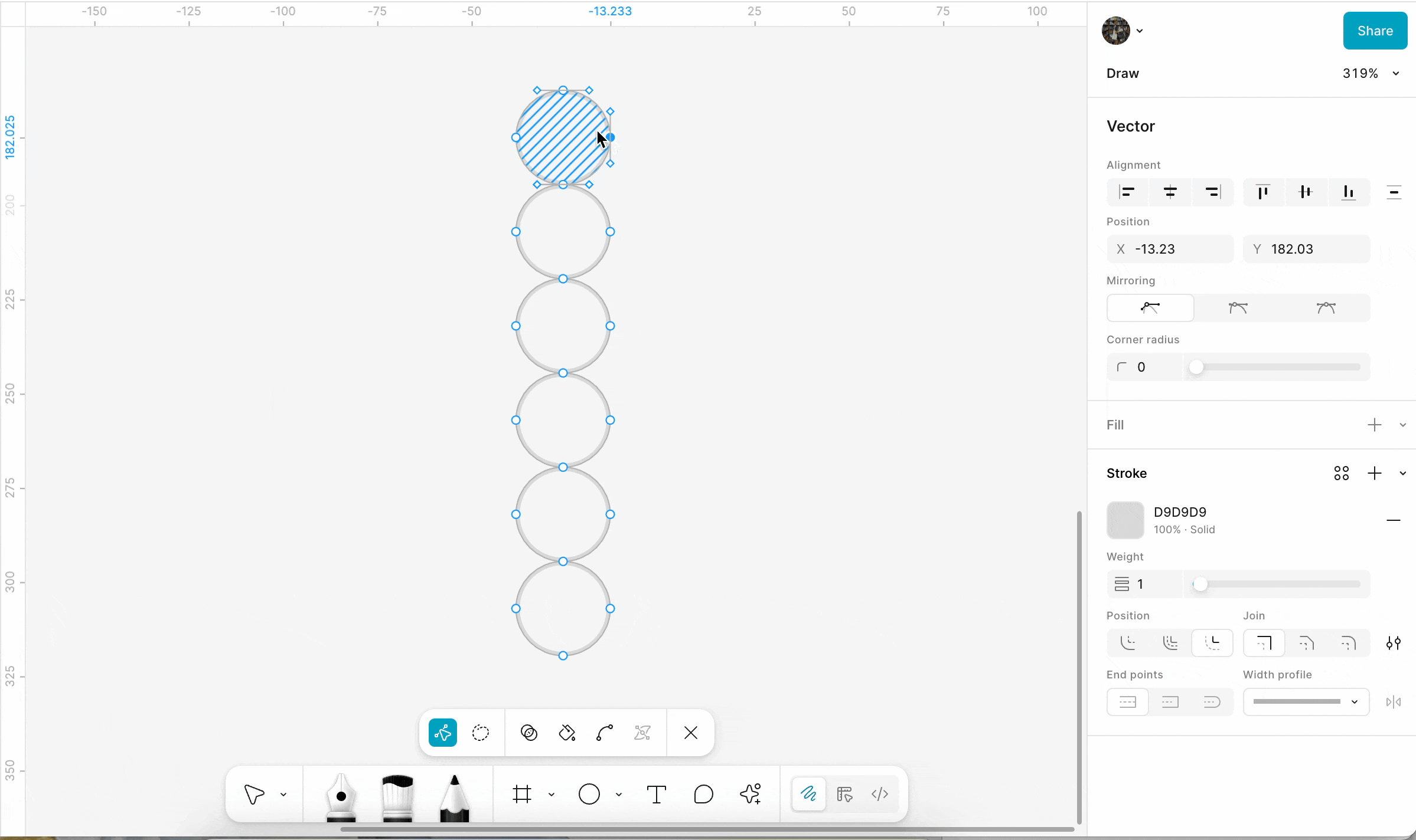 Use vector edit mode to delete alternating left and right poins of the ellipses