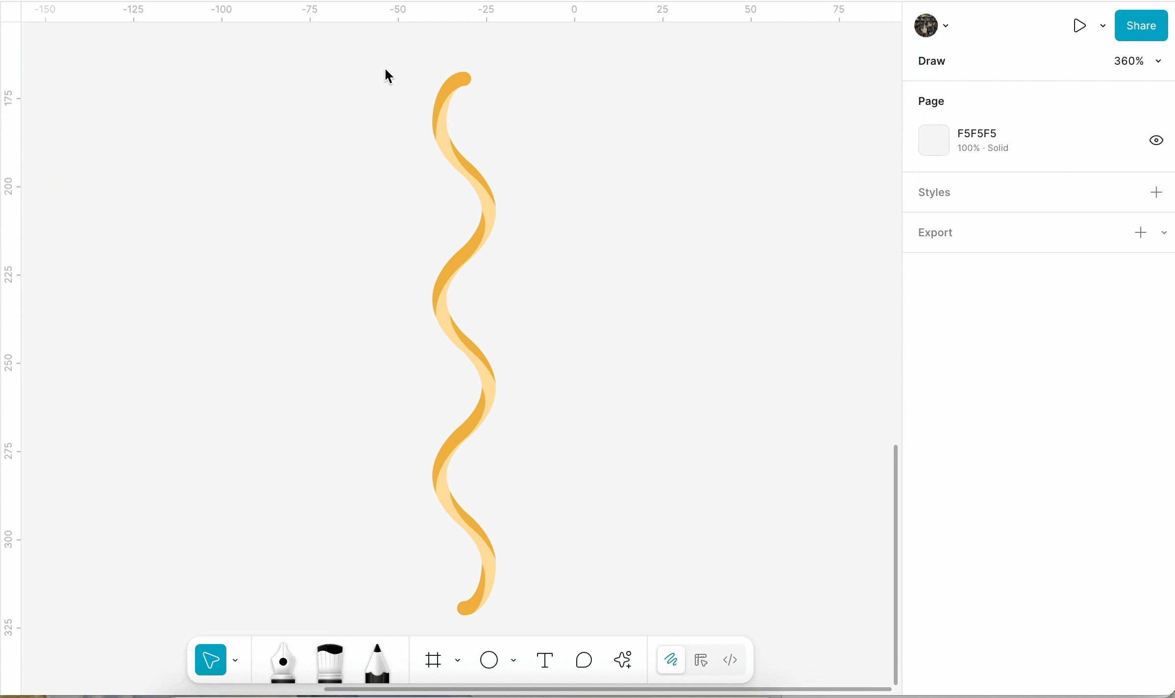 Duplicate the noodle and move it against the right edge of the original