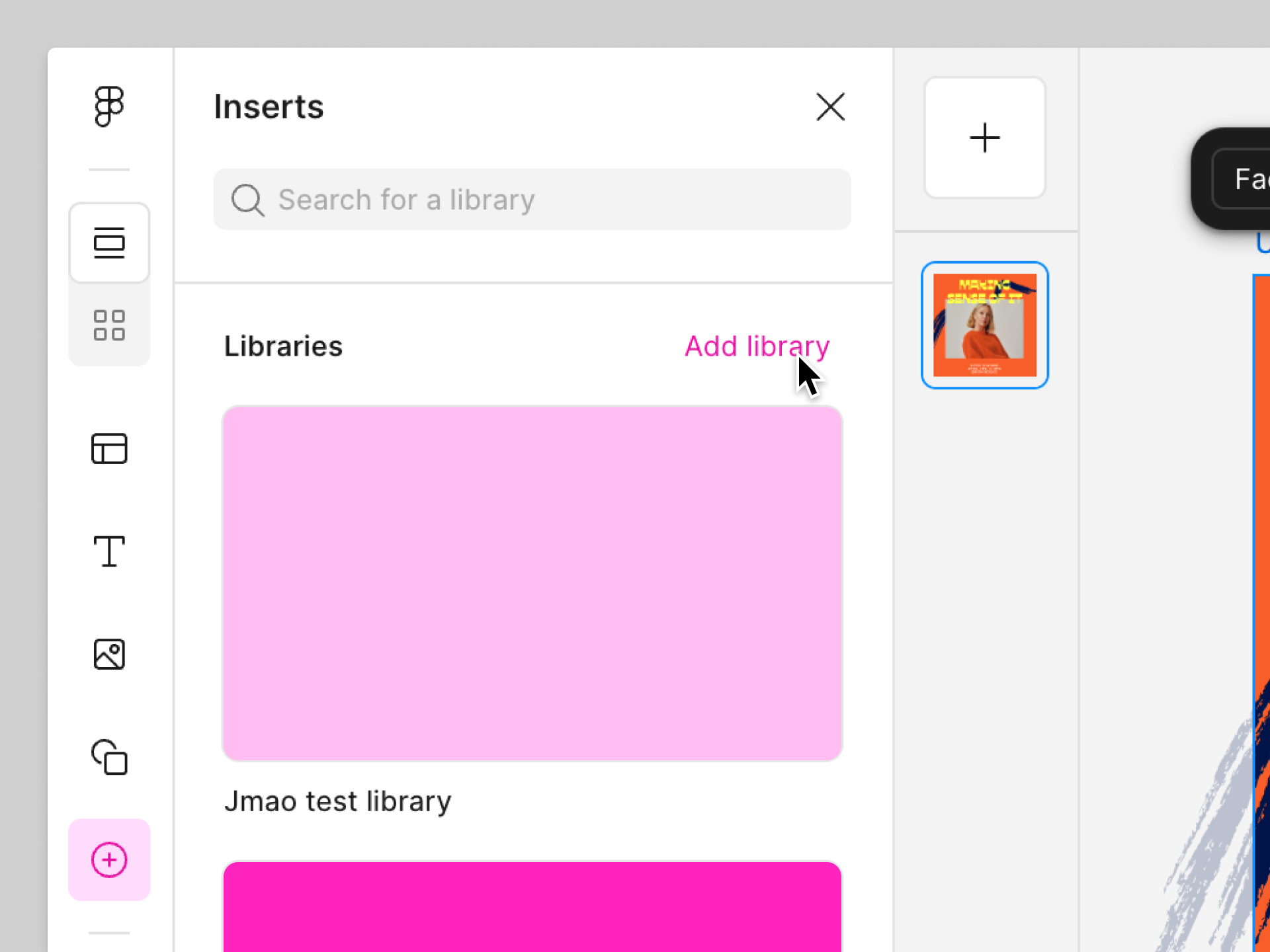 Add a library to a Figma Buzz file.