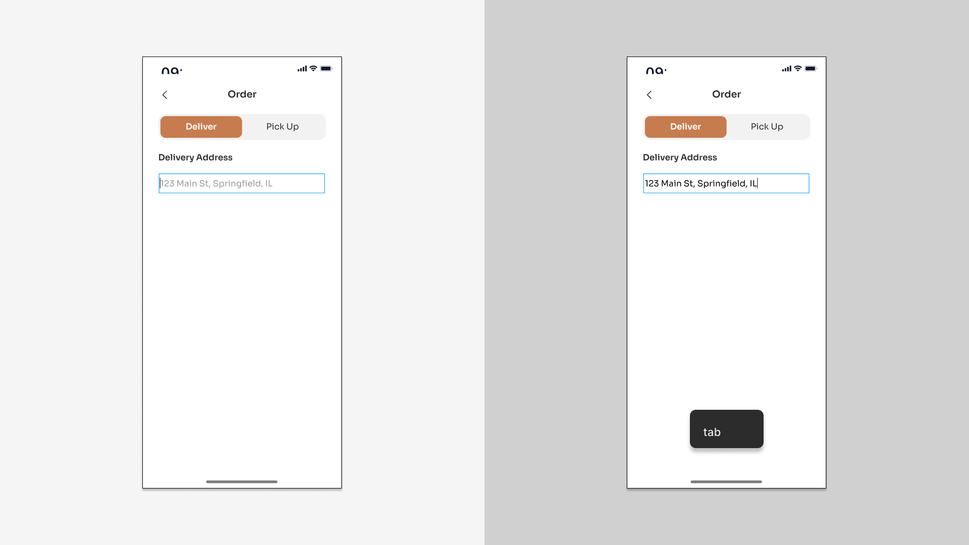 Presiona Tab para aceptar la sugerencia automática.