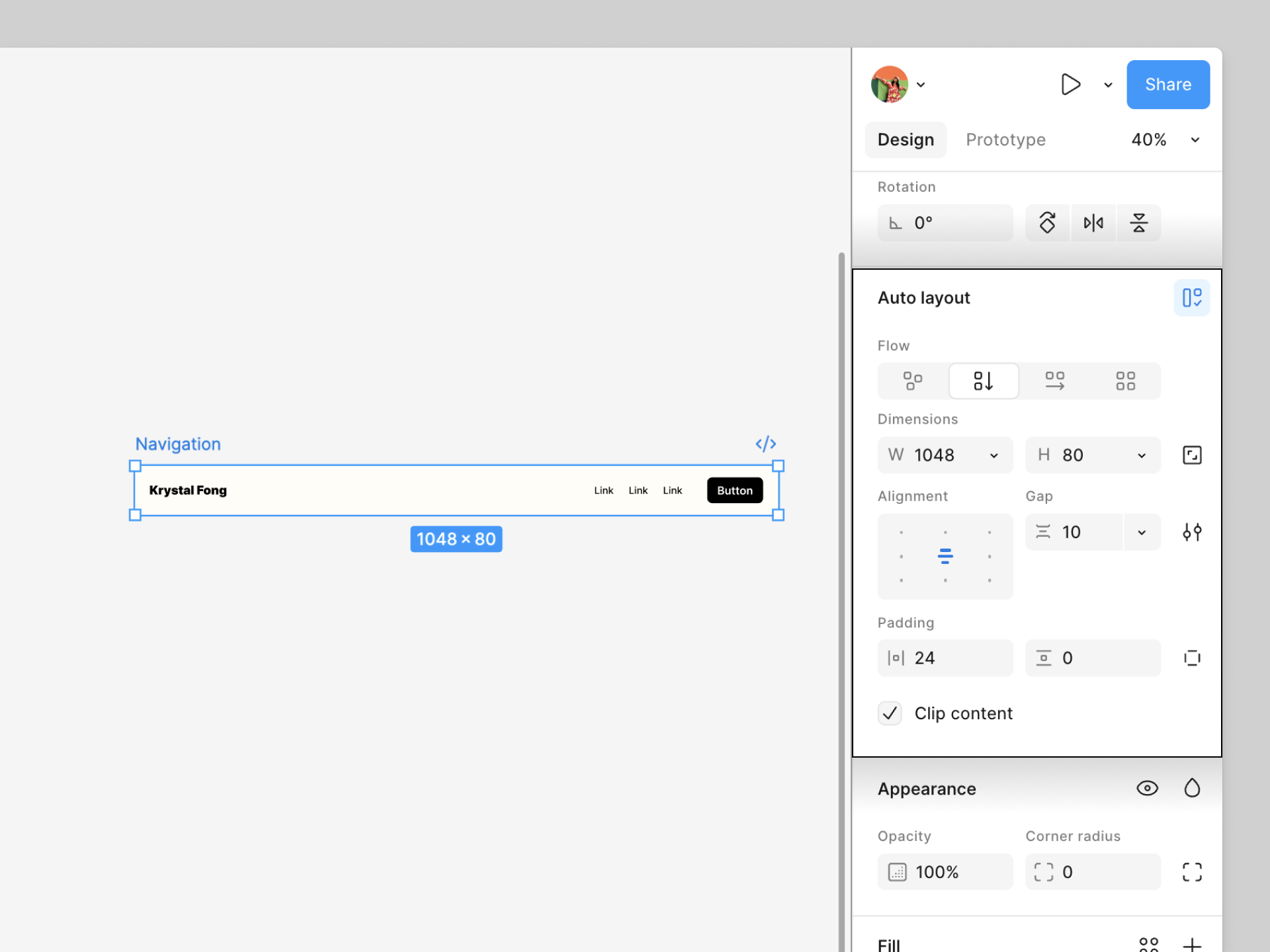 auto layout settings on the navigation frame.png