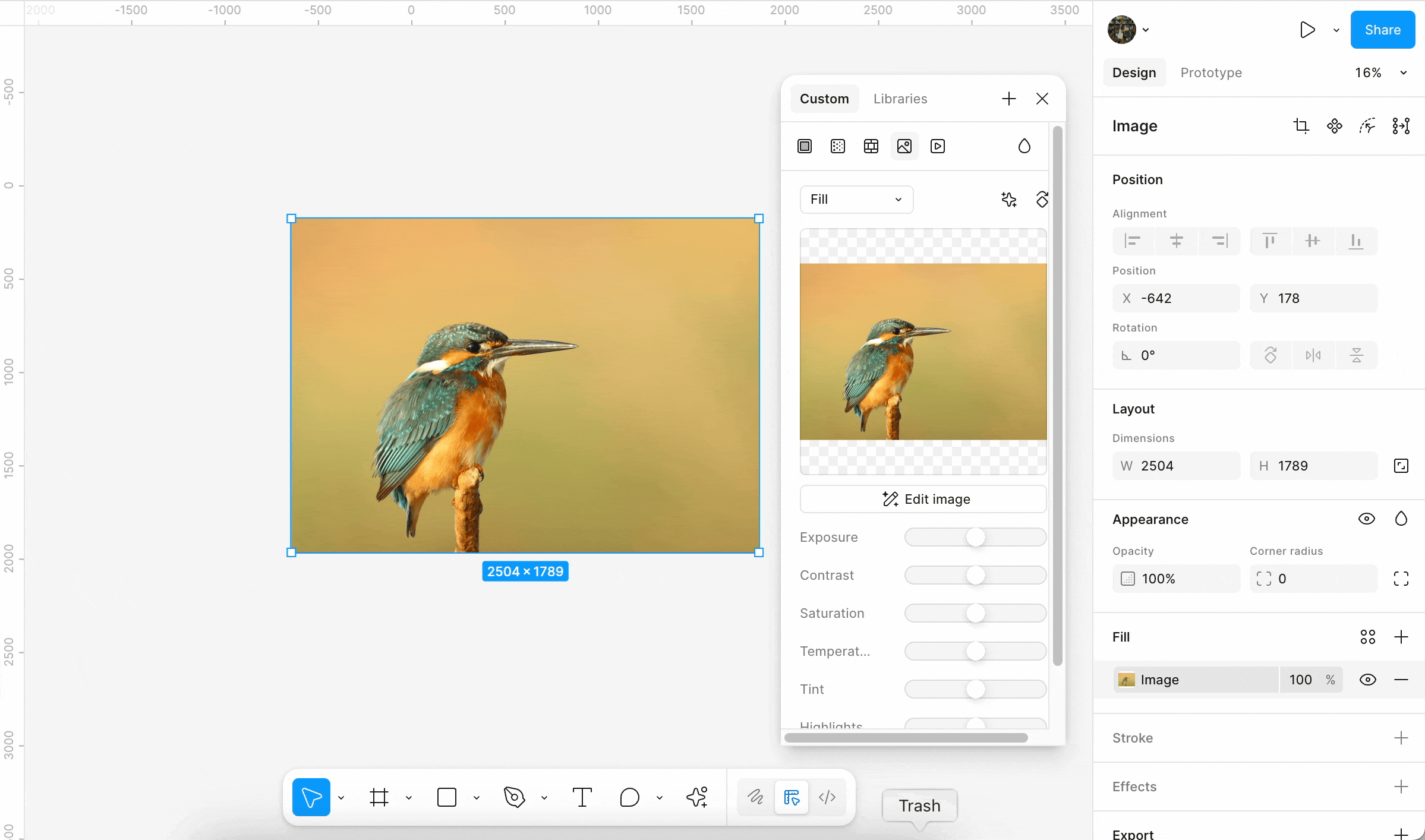 rotate an image fill