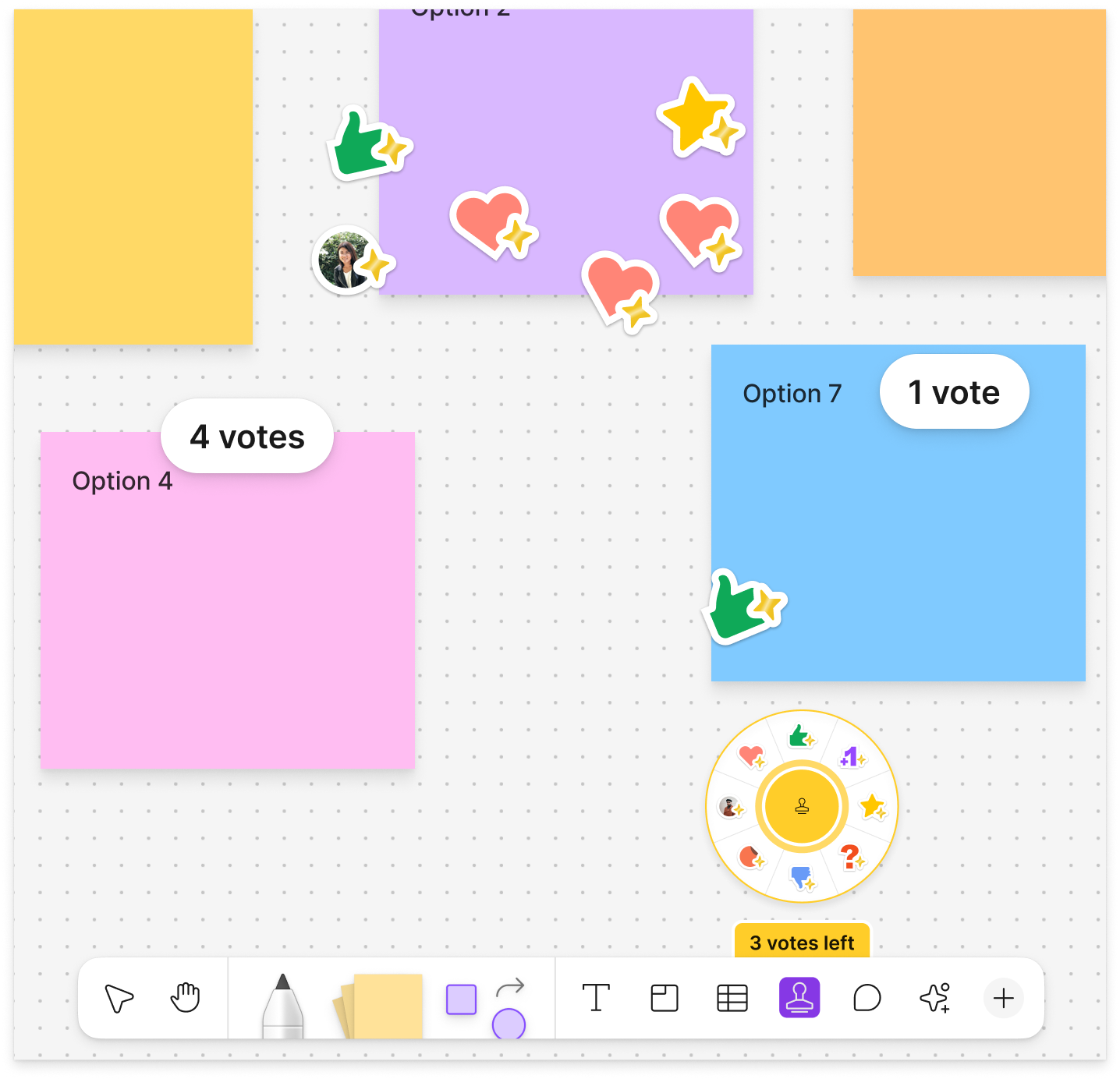 FigJam toolbar and board during an active voting session.png