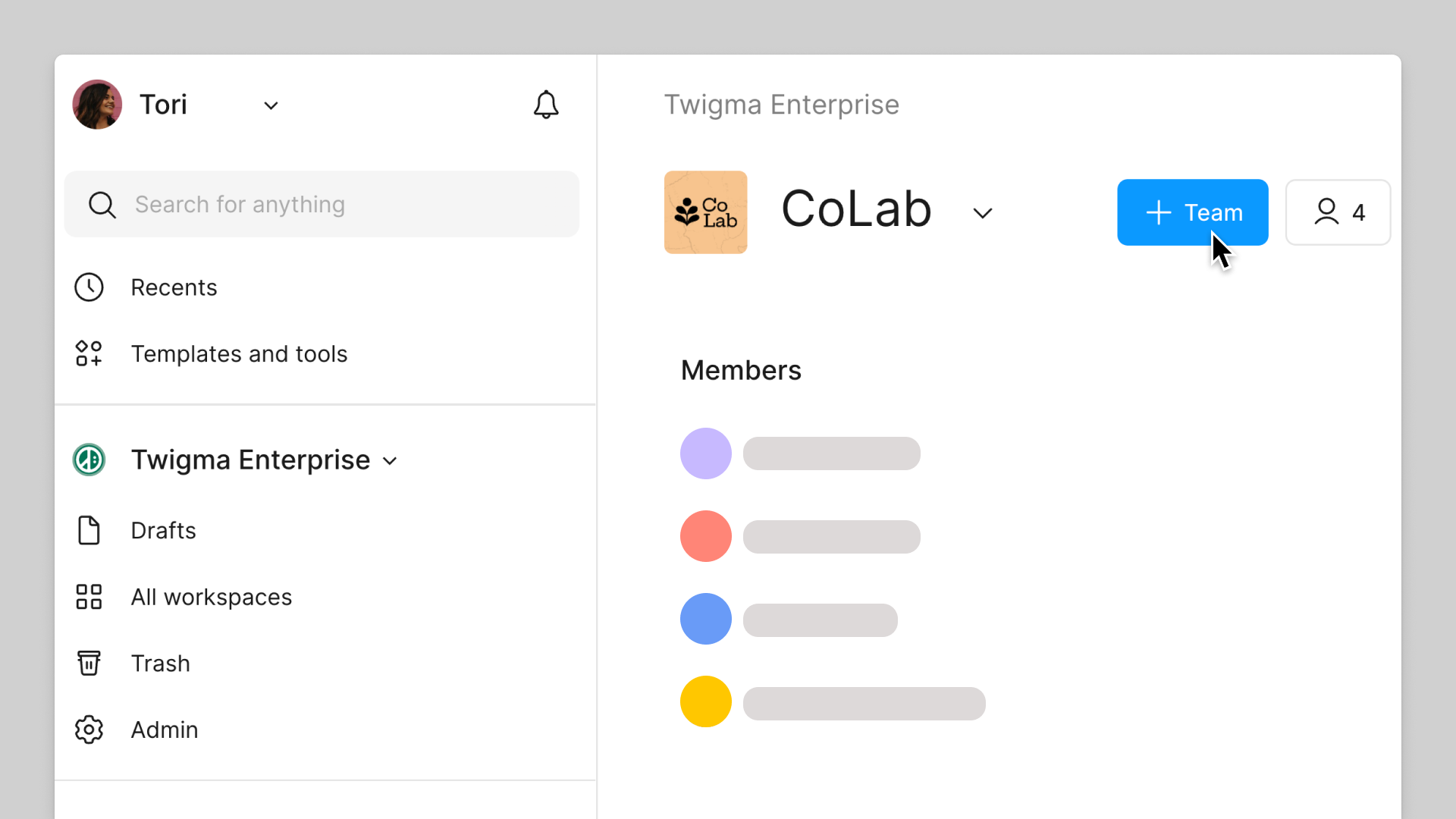 Create a new team in an organization.