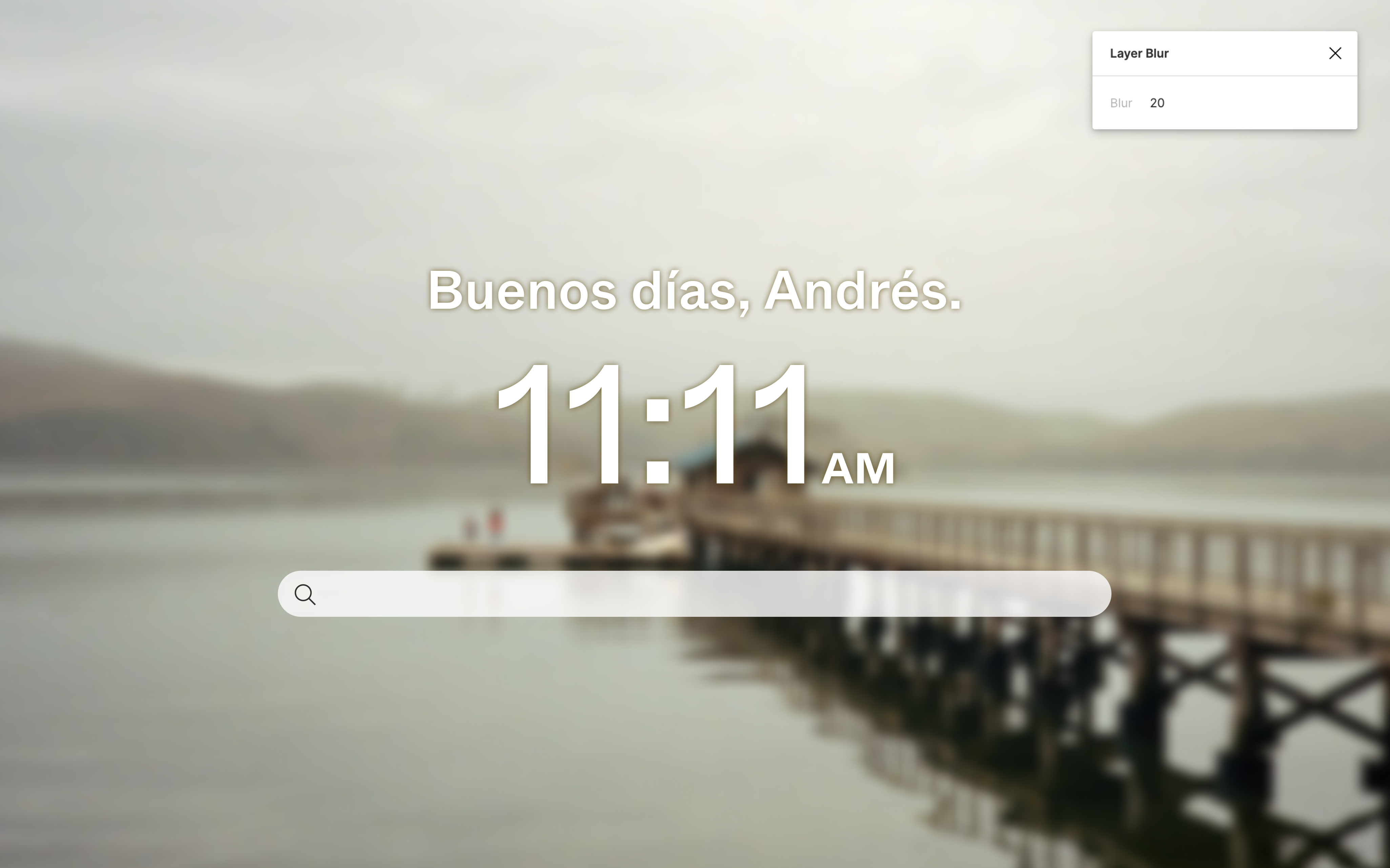 Text frame with layer blur applied to background image