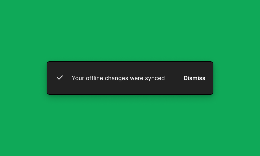 Dismiss Notification. Offline делаю