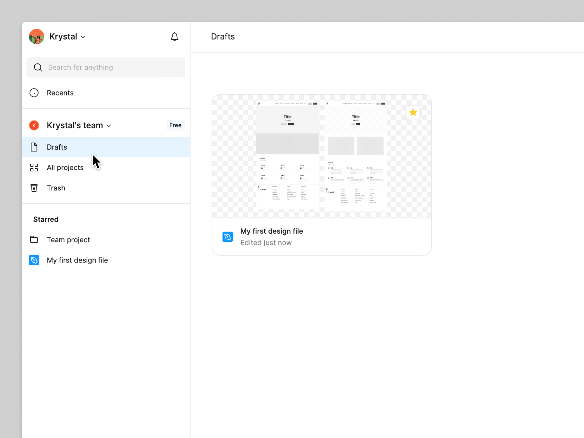 ファイルブラウザからファイル、プロジェクト、チームを表示します。