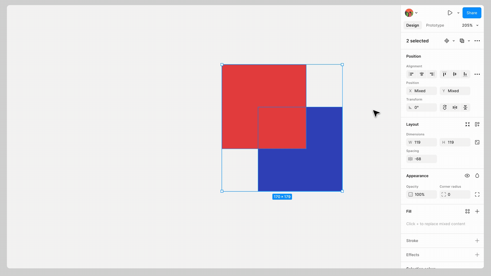 除外ブール演算を示すアニメーション。 