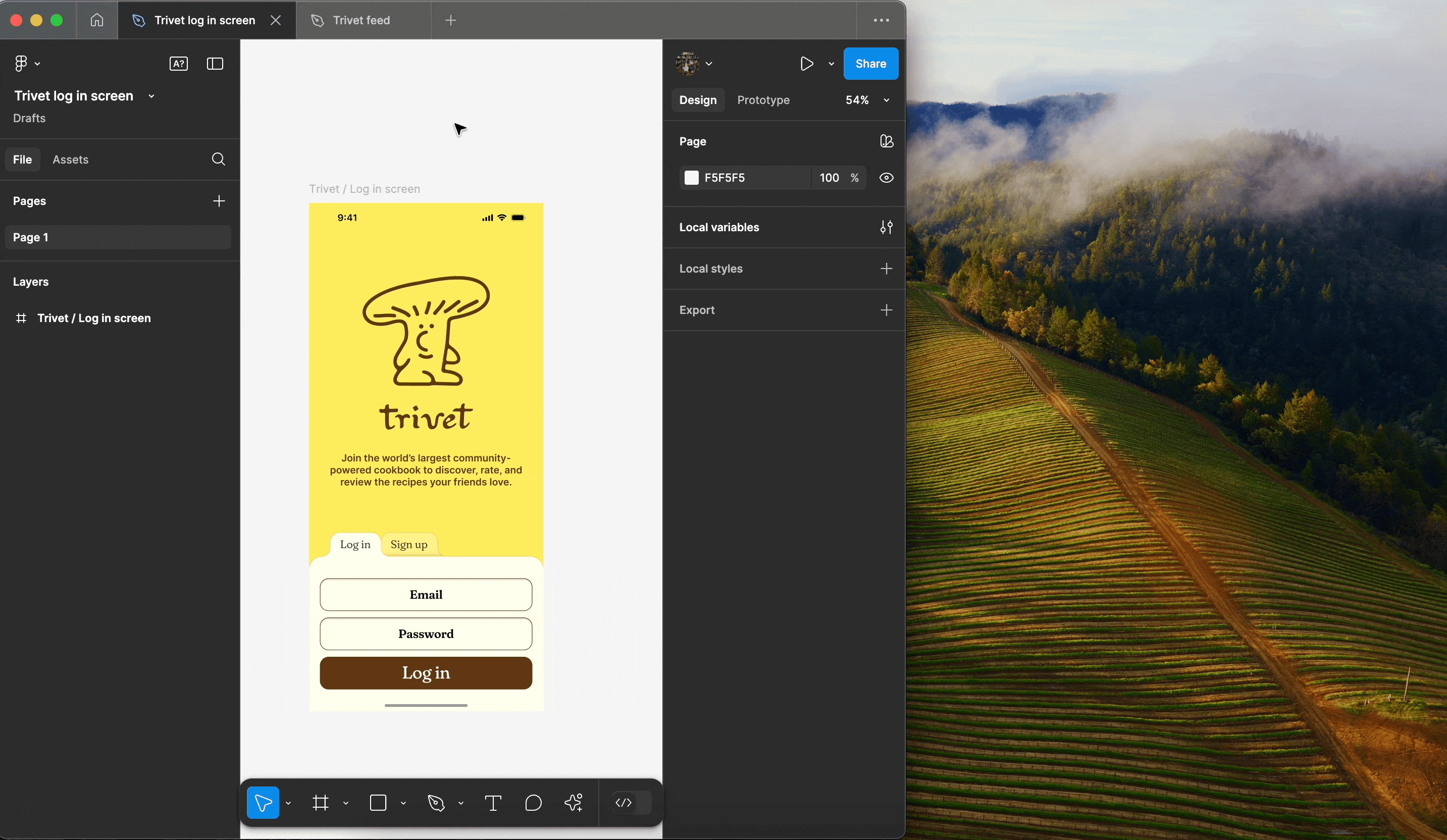 커서가 데스크톱 앱의 탭 중 하나를 다른 창으로 이동시켜, 두 개의 탭을 두 창에서 동시에 볼 수 있게 하는 애니메이션.