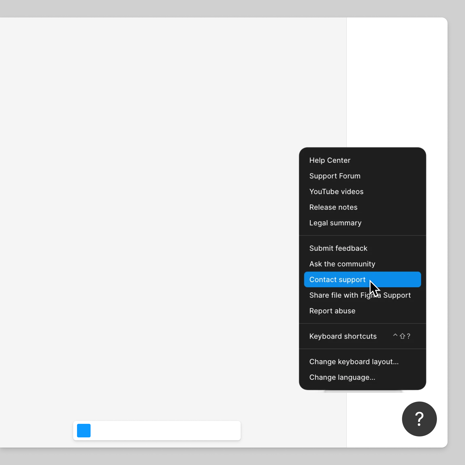 From the Help and Resources settings, a cursor hovers over _Contact Support_ in order to get product help..png