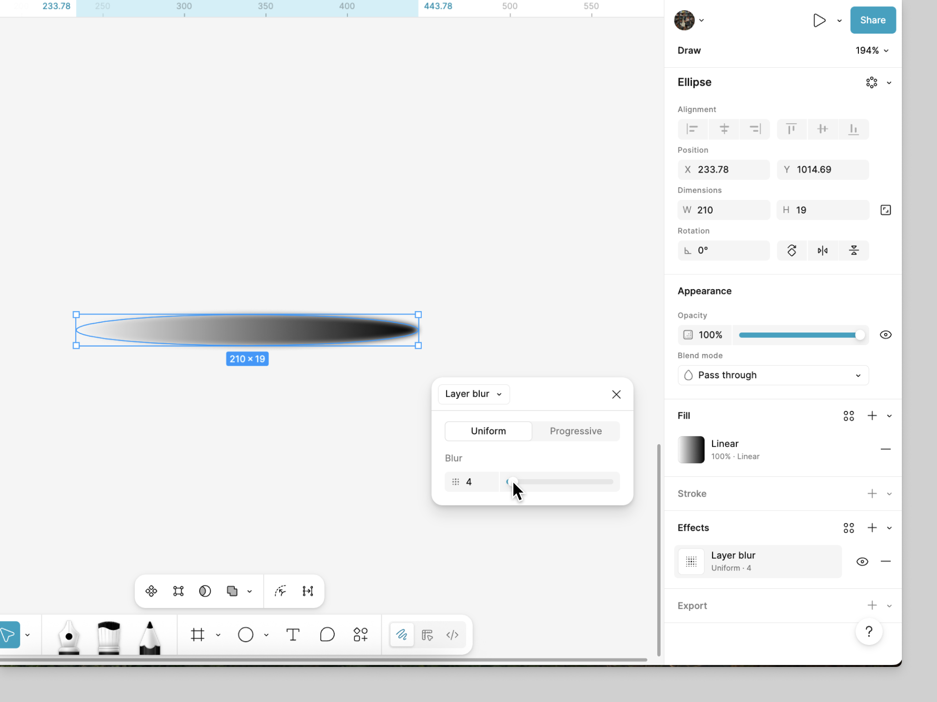 Add a blur to the shadow