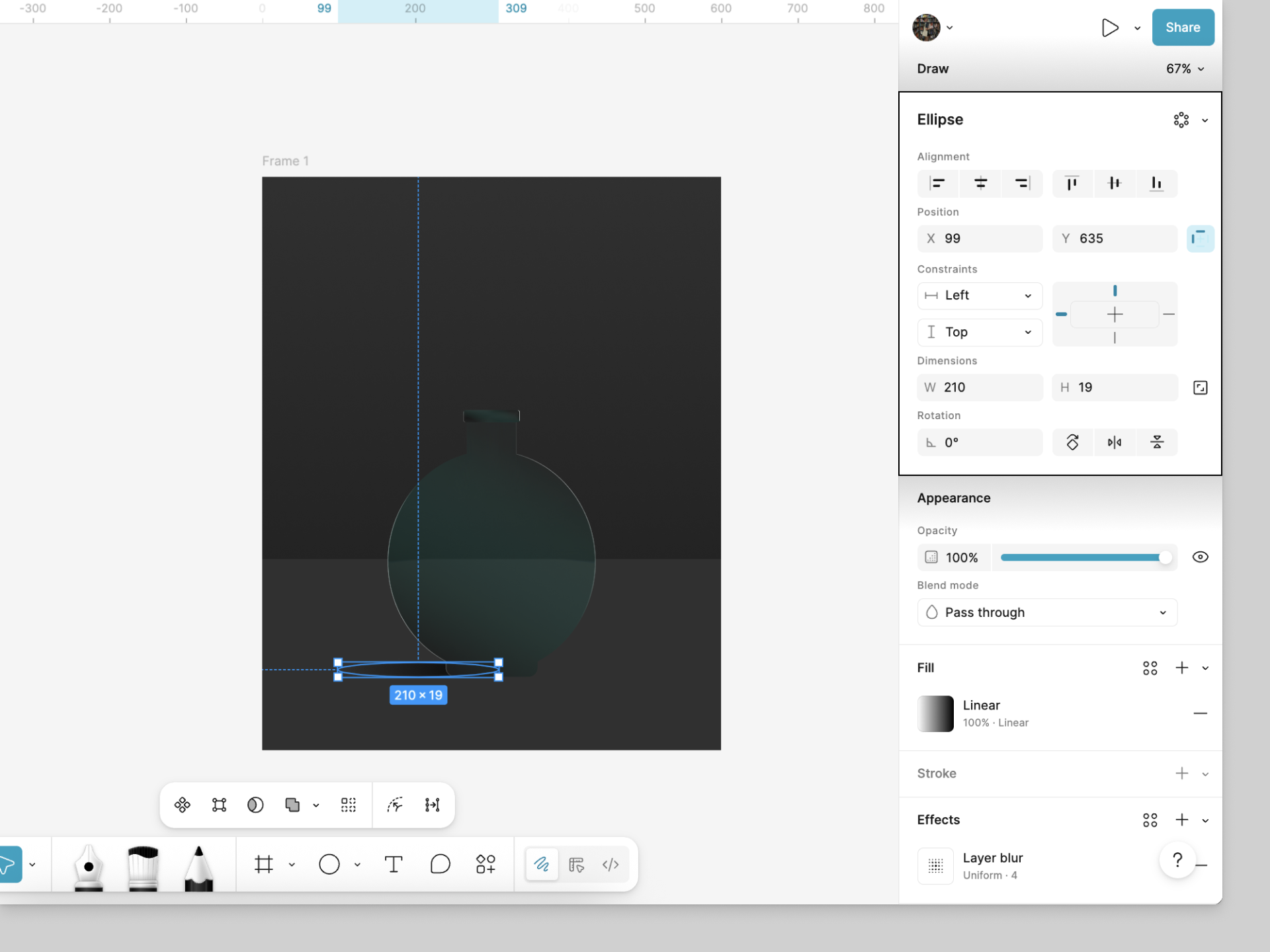 Reposition the shadow