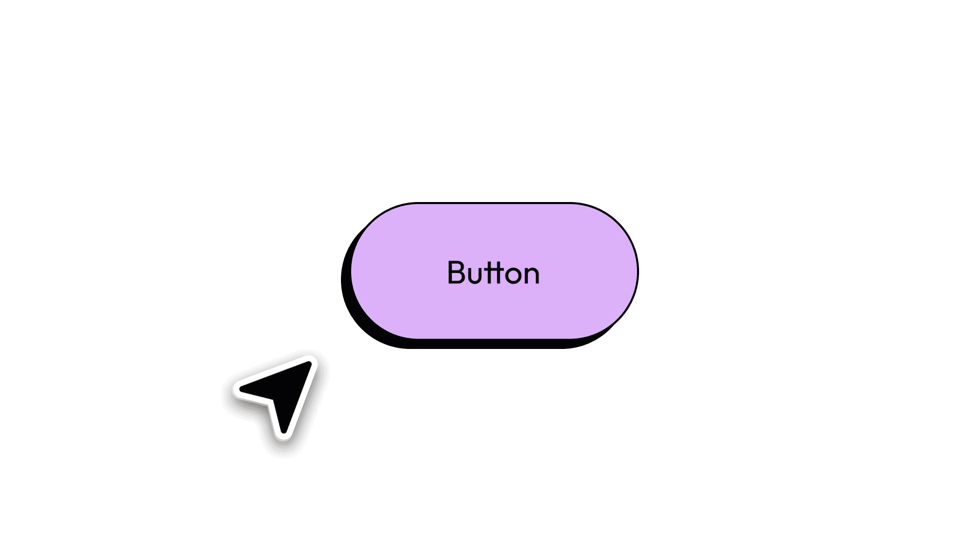An animation showing the button we'll be building in this project