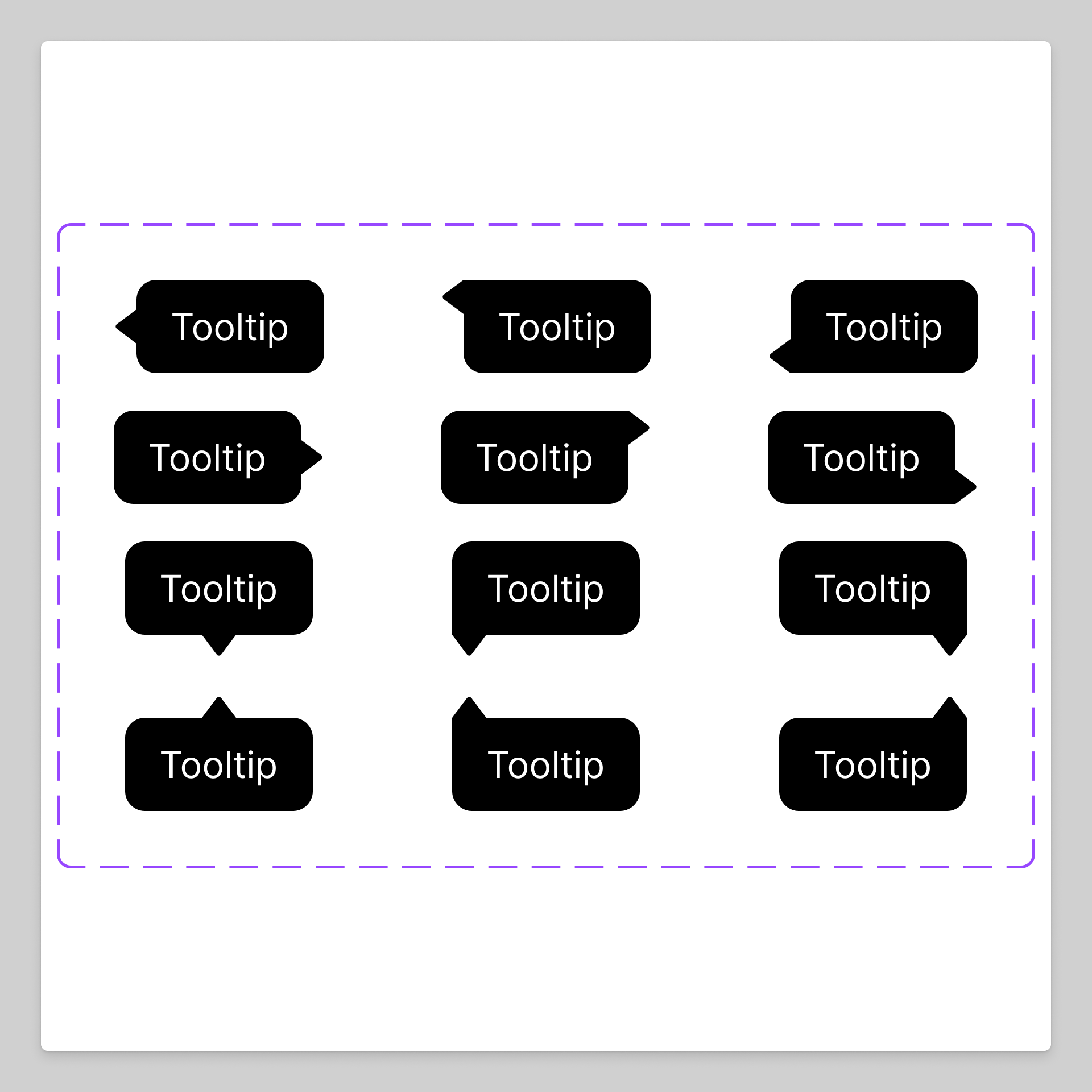 An image shoring the final tooltip component set. 