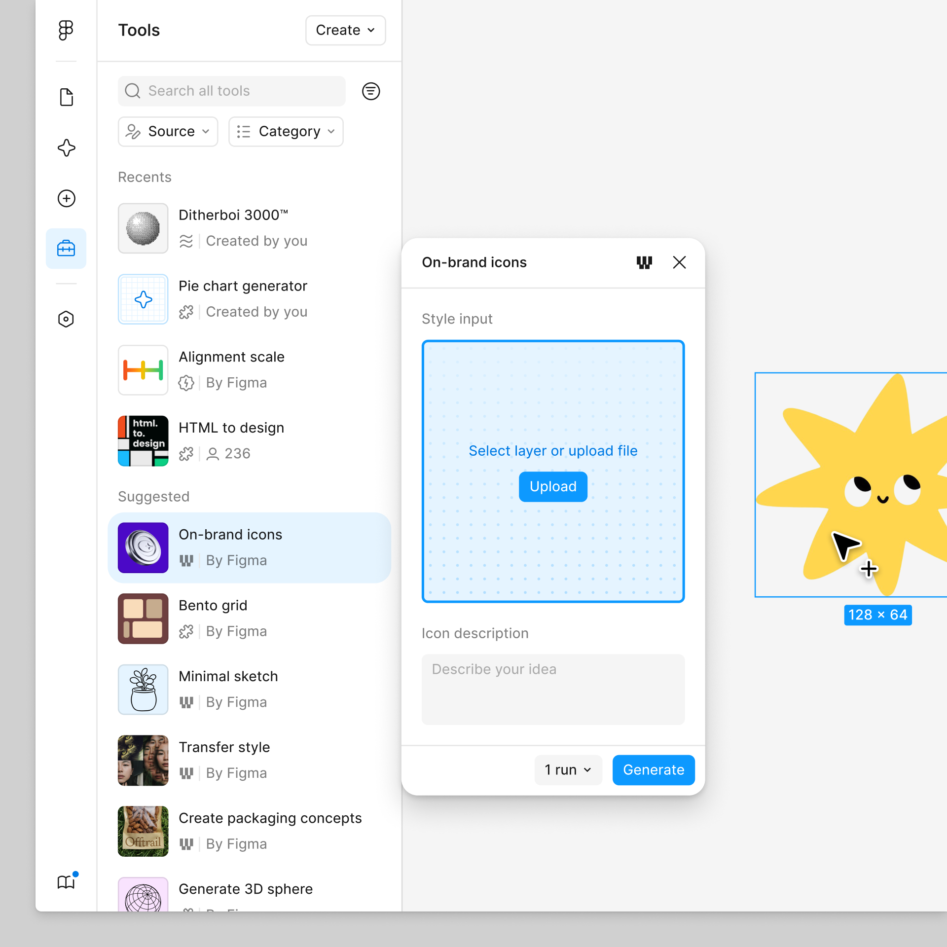 Select the tools icon from the left sidebar to search for weavy tools