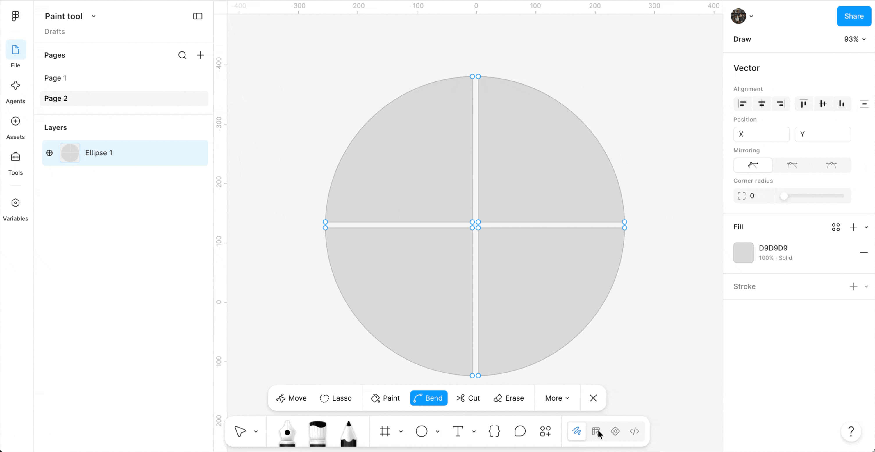 An animated example demoing how to use the paint tool