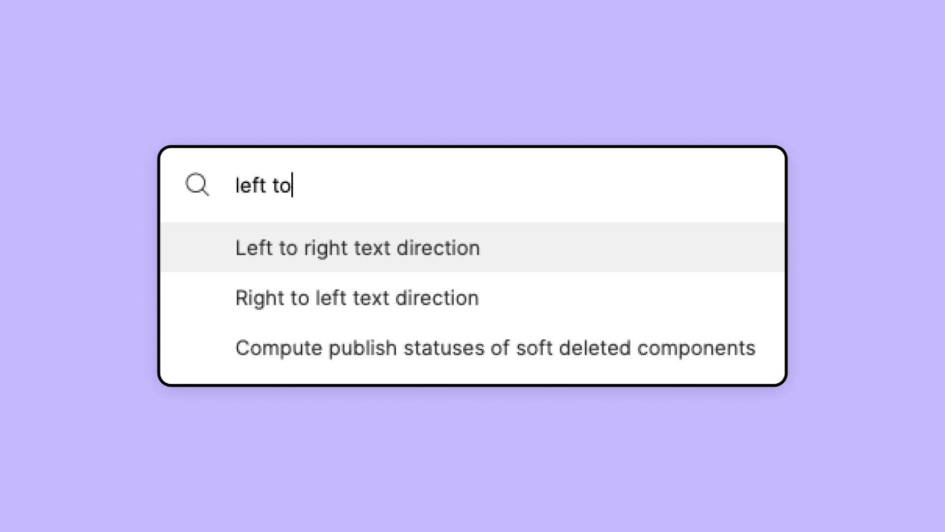 text direction from quick actions menu in Figma Design
