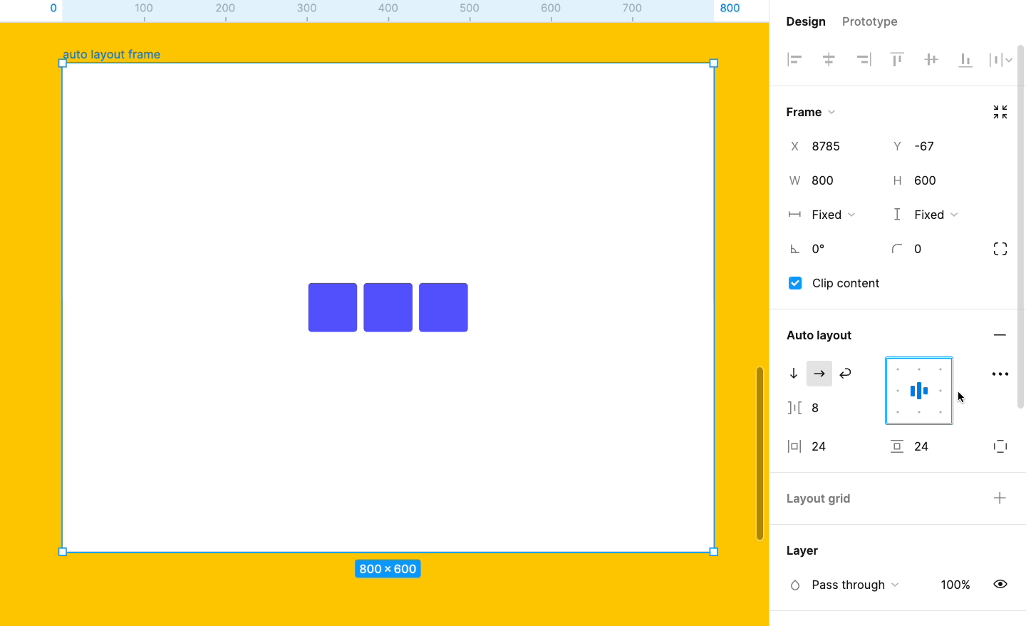 When to use groups versus frames in Figma