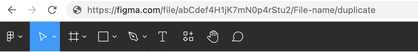 Browser address bar showing figma URL with duplicate suffix