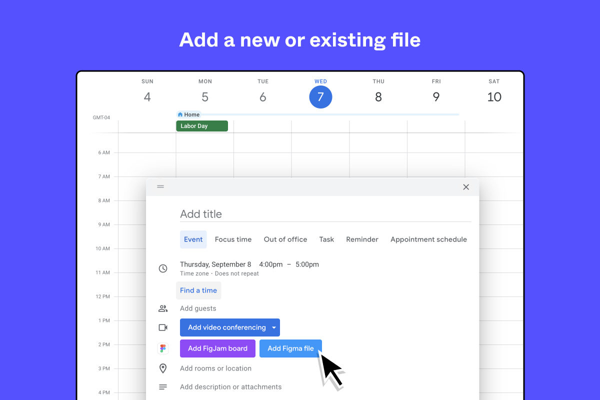 Add Figma files to Google Calendar events Figma Learn Help Center